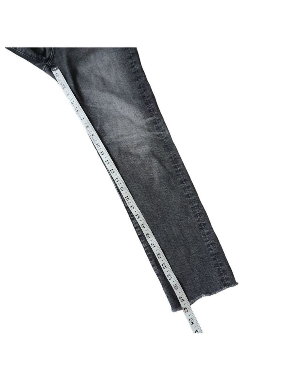 AG The Isabelle High Rose Straight Crop Raw Hem Gray Size 27R Adriano Goldshmeid - Picture 12 of 13